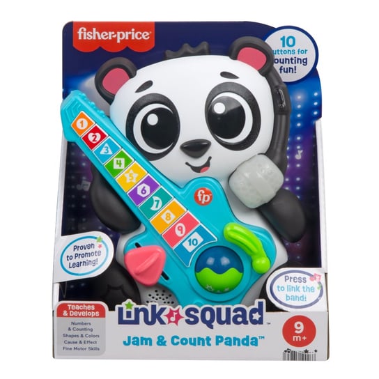 Fisher-Price Link Squad Panda Liczenie i kształty Zabawka edukacyjna Polska wersja językowa Mattel