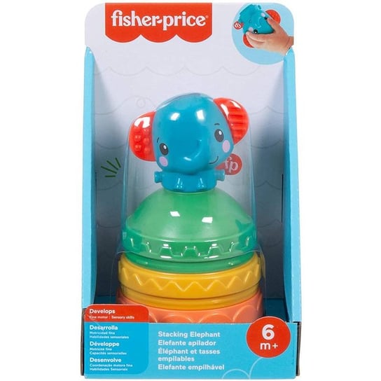 Fisher Price, zabawka interaktywna Słonik do układania Fisher Price