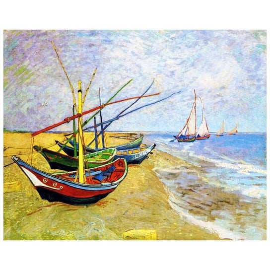 Fishing Boats On The Beach - Van Gogh 80x100 Legendarte