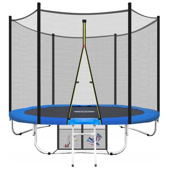 FIT-NET, Trampolina ogrodowa z zewnętrzną siatką i drabinką, 252 cm 8 ft FIT-NET