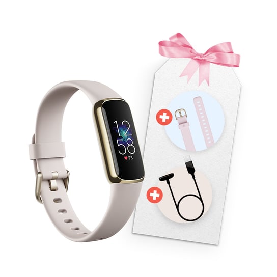 Fitbit, Opaska Luxe,White/Gold, EU, Bundle Fitbit