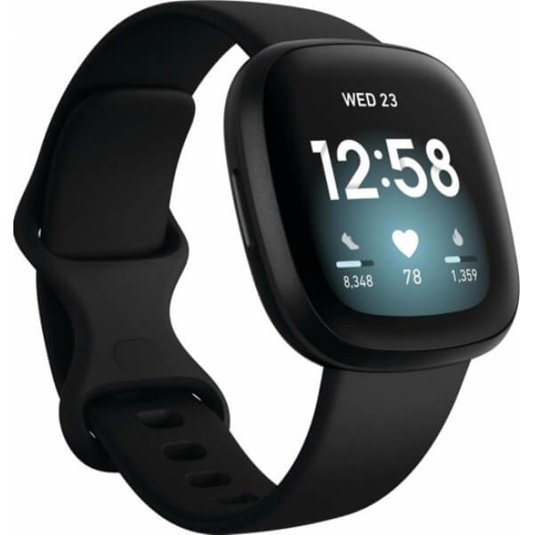 Fitbit, Smartwatch, Versa 3, Onyx, czarny Fitbit