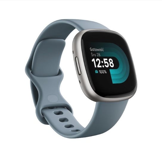 Fitbit, Smartwatch, Versa 4, Waterfall Blue/Platinum Fitbit