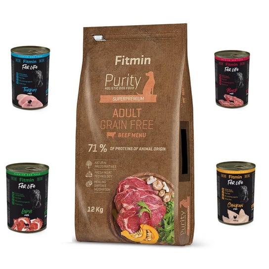 Fitmin dog Purity Grain Free Adult Beef12kg FITMIN