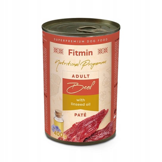 Fitmin Program karma mokra wołowina z olejem lnianym 400g FITMIN