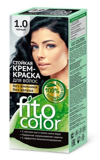 Fitocosmetics, Fitocolor, farba-krem do włosów 1.0 Czarny Fitocosmetics