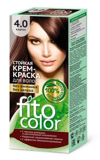 Fitocosmetics, Fitocolor, farba-krem do włosów 4.0 Kasztan Fitocosmetics