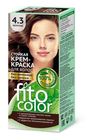 Fitocosmetics, Fitocolor, farba-krem do włosów 4.3 Czekolada Fitocosmetics