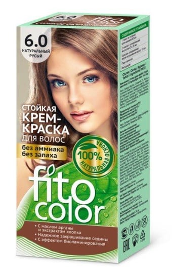 Fitocosmetics, Fitocolor, farba-krem do włosów 6.0 Naturalny Jasny Brąz Fitocosmetics