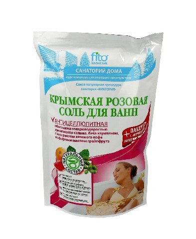 Fitocosmetics, sól do kąpieli krymska różowa antycellulitowa, 530 g Fitocosmetics
