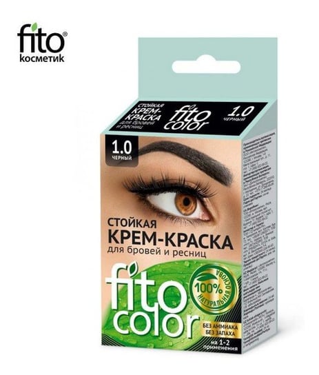 Fitokosmetik, Fito Color, farba do brwi i rzęs 1.0 Czarny, 2x2 ml Fitokosmetik