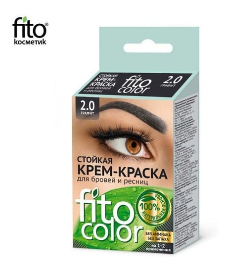 Fitokosmetik, Fito Color, farba do brwi i rzęs 2.0 Grafit, 2x2 ml Fitokosmetik