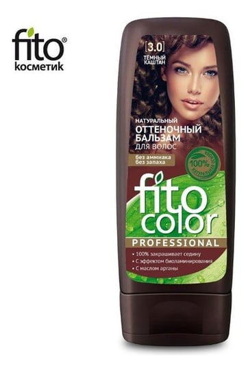 Fitokosmetik Fito Color Naturalny balsam KOLORYZUJĄCY do włosów 3,0 CIEMNY KASZTAN 140ml Fitokosmetik