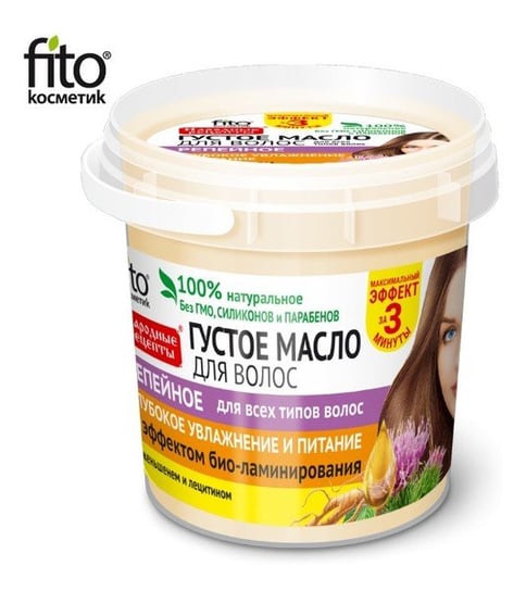 Fitokosmetik, gęsty olejek do włosów łopianowy, 155 ml Fitokosmetik