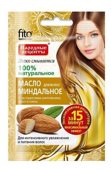 Fitokosmetik, olejek migdałowy Intensywne nawilżenie i odżywienie włosów, 20 ml Fitokosmetik