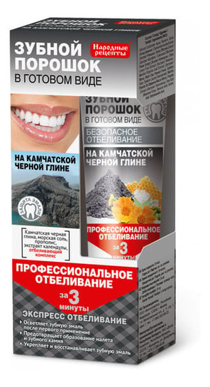 Fitokosmetik, proszek dentystyczny do zębów w formie pasty na kamczackiej glince, 45 ml Fitokosmetik