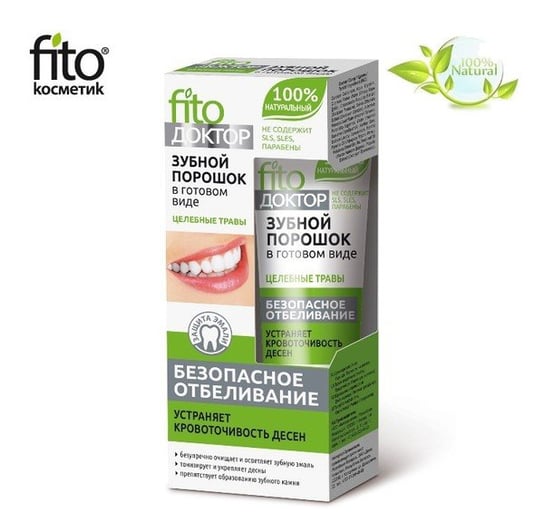 Fitokosmetik, proszek do zębów rośliny lecznicze w gotowej formie, 45 ml Fitokosmetik