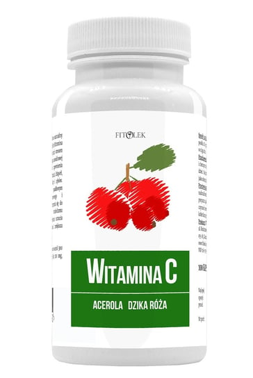 FITOLEK Witamina C Acerola Dzika Róża  Suplement diety, 100 kaps. FITOLEK