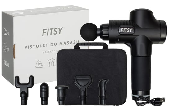 Fitsy, Pistolet Do Masażu, Wibracyjny, Czarny FITSY