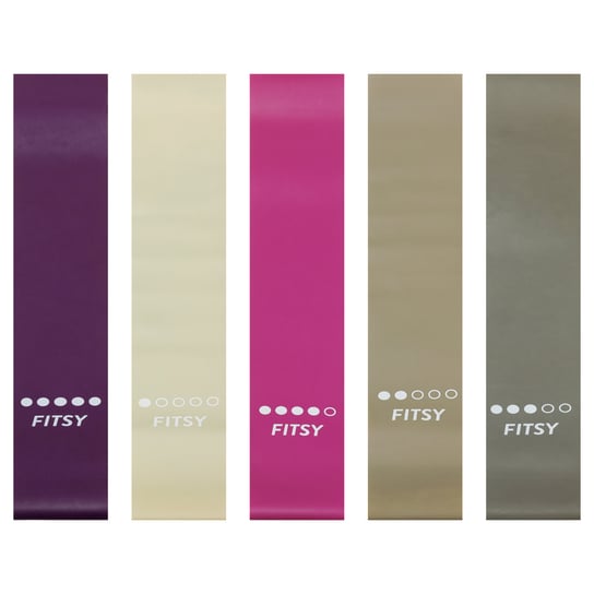 Fitsy, Zestaw Gum Do Ćwiczeń, Różnokolorowe, 5 Szt. FITSY