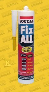 Fix all high tack 290ml biały klej-uszczelniacz hybrydowy SOUDAL