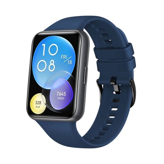 FIXED Silikonowy pasek do Huawei Watch FIT2, niebieski FIXED