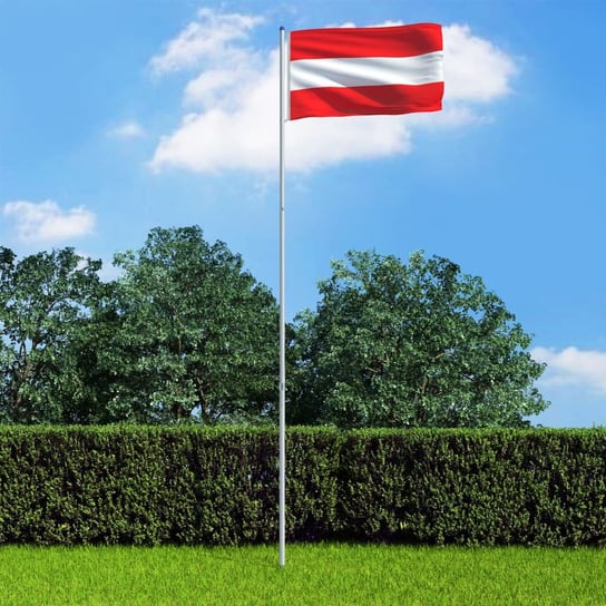 Flaga Austrii z aluminiowym masztem, 6 m vidaXL