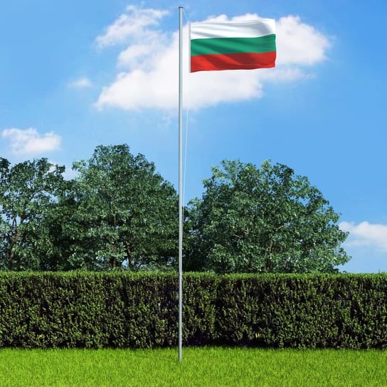 Flaga Bułgarii z aluminiowym masztem, 6,2 m vidaXL