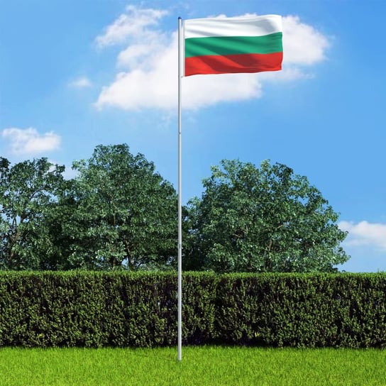 Flaga Bułgarii z aluminiowym masztem, 6 m vidaXL