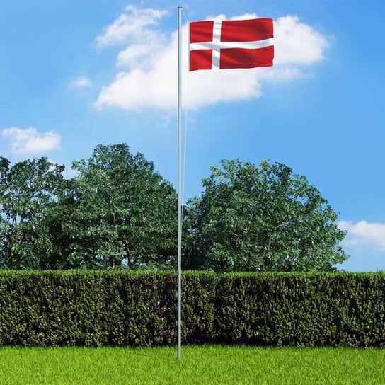 Flaga Danii VIDAXL, różnokolorowa, 90x150 cm vidaXL