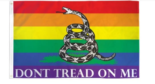 Flaga Gadsdena Dont Tread On Me Libertarianie LGBT Tęcza 150x90 cm RGFK
