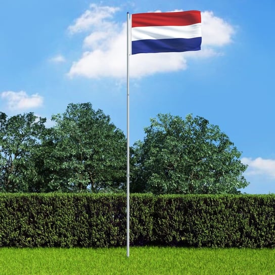 Flaga Holandii z aluminiowym masztem, 6 m vidaXL