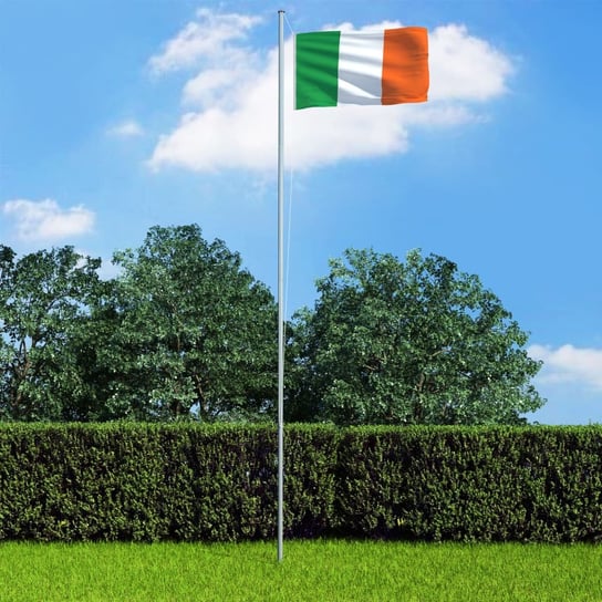 Flaga Irlandii z aluminiowym masztem, 6,2 m vidaXL