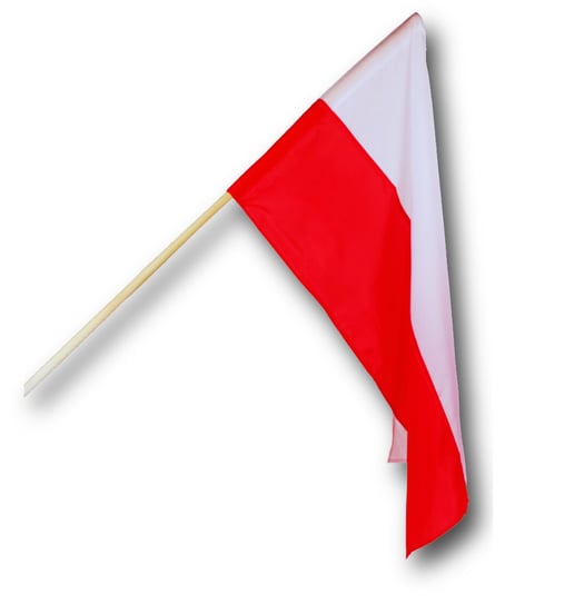 Flaga Polska z kijem - wygodny sposób na wywieszenie flagi na uroczystościach i eventach Woodcarver