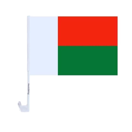 Flaga samochodowa Madagaskaru z poliestru 14x21cm 10 sztuk Inny producent (majster PL)