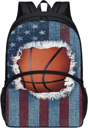 Flaga Stanów Zjednoczonych Szkolny Koszykówki Plecak Dla Chłopców Other