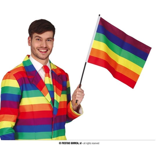 Flaga tęczowa pride rainbow flag kolorowa lekka ABC