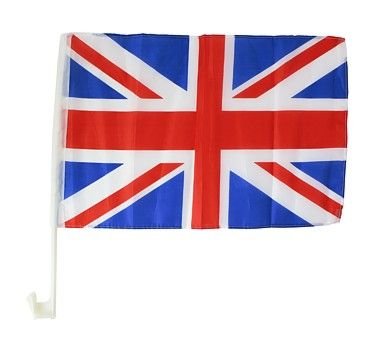 Flaga Wielkiej Brytanii z mocowaniem do szyby, 2 sztuki GODAN