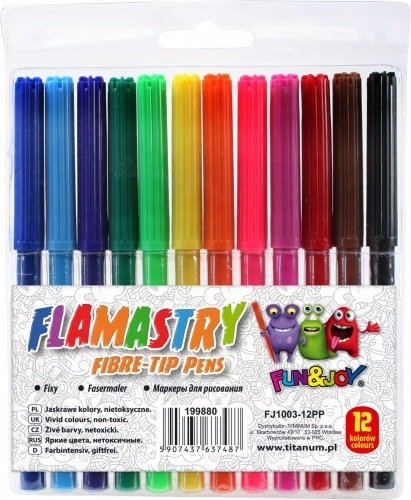 Flamastry 12 kolorów Fun&Joy Titanum
