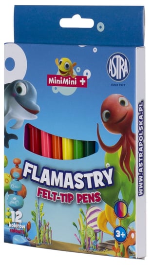 Flamastry 12 kolorów -  Mini Mini Astra