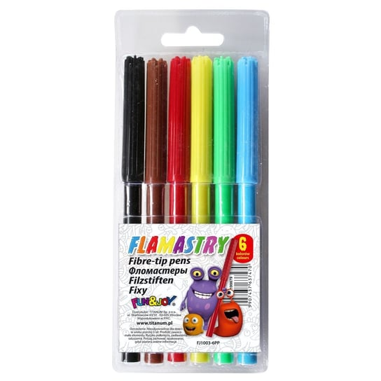 Flamastry 6 kolorów Fun&Joy Titanum