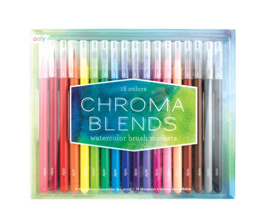 Flamastry akwarelowe Chroma Blends, 18 kolorów Kolorowe Baloniki