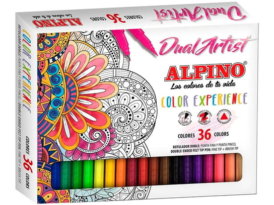 Flamastry artystyczne Alpino Experience Dual Artist 36 kolorów Alpino