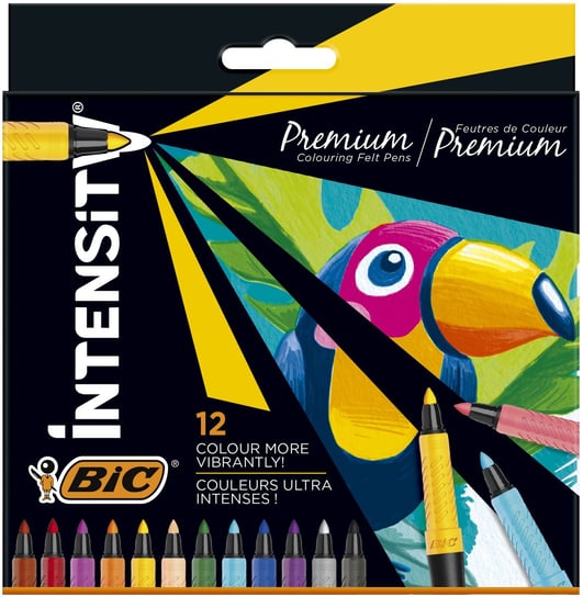 Flamastry Bic Intensity Premium 12 Kolorów Pudełko BIC