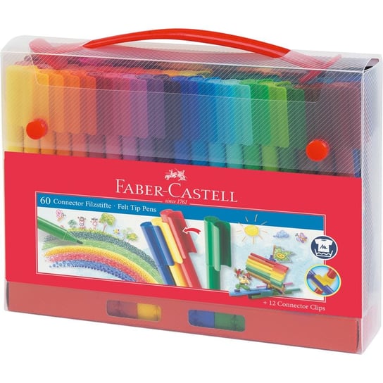 Flamastry Connector Faber-Castell  60 Sztuki W Walizce Faber-Castell