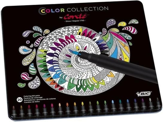 Flamastry Conte Color Collection, 20 kolorów BIC