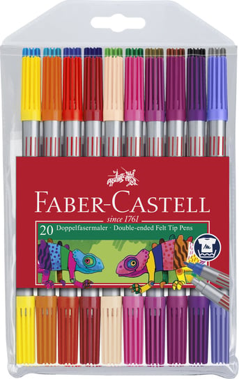 Flamastry dwustronne, 20 kolorów Faber-Castell