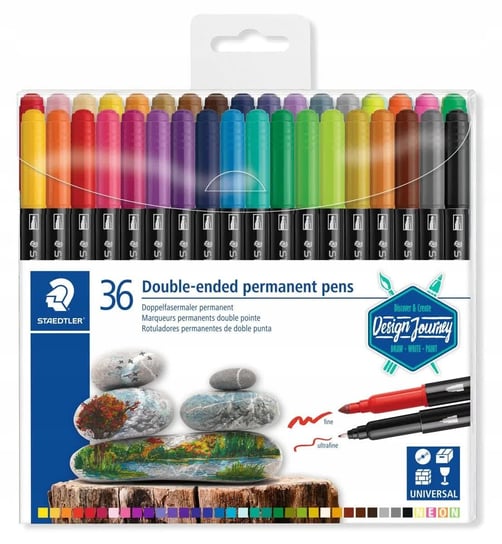 Flamastry dwustronne, 36 sztuk Staedtler