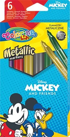 Flamastry dwustronne, Colorino Kids, Mickey, 6 kolorów Colorino