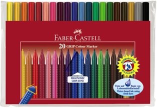 Flamastry Grip 20 Kolorów Faber-Castell